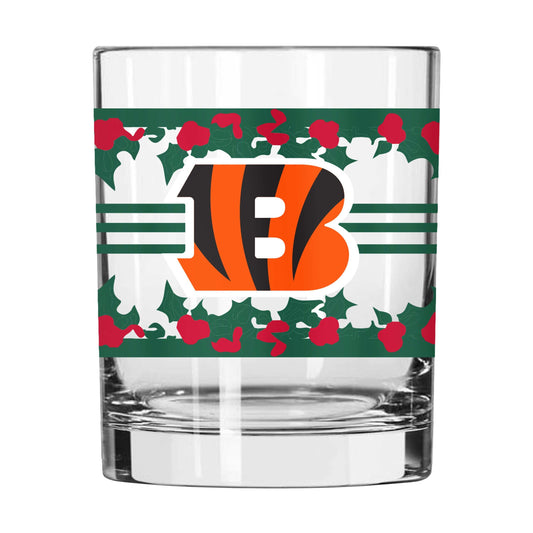Cincinnati Bengals 14oz Holiday Rocks Glass - Logo Brands - Flyclothing LLC