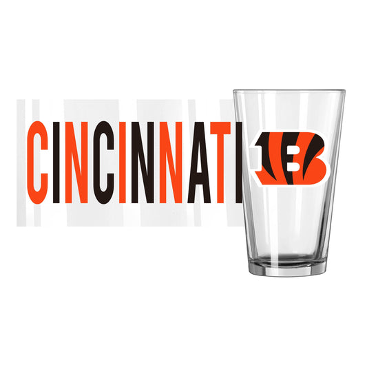 Cincinnati Bengals 16oz Overtime Pint Glass - Logo Brands - Flyclothing LLC