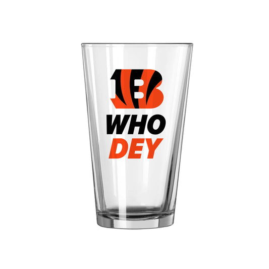 Cincinnati Bengals 16oz Slogan Pint Glass - Logo Brands - Flyclothing LLC