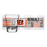 Cincinnati Bengals 2oz Spirit Shot Glass - Logo Brands - Flyclothing LLC
