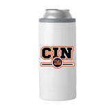 Cincinnati Bengals Letterman 12 oz Slim Can Coolie - Logo Brands - Flyclothing LLC