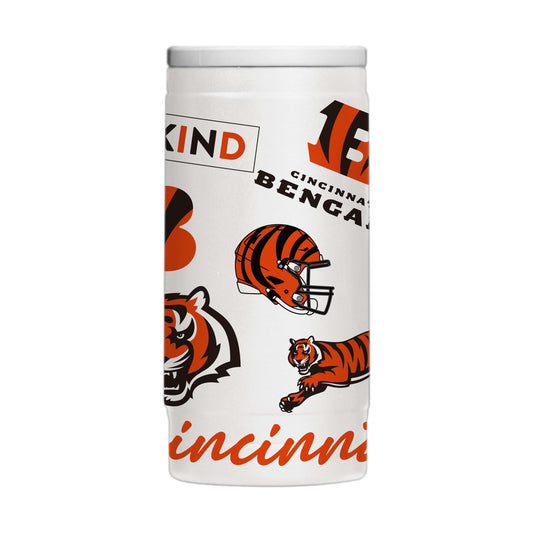 Cincinnati Bengals 12oz Native Powdercoat SlimCan Coolie - Logo Brands - Flyclothing LLC