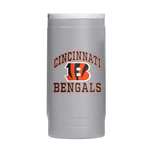 Cincinnati Bengals 12oz Athletic Powdercoat SlimCan Coolie - Logo Brands - Flyclothing LLC