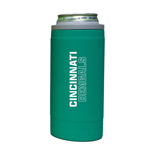 Cincinnati Bengals 12oz Optic Stacked Soft Touch Slim Coolie - Logo Brands - Flyclothing LLC