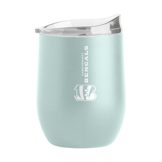 Cincinnati Bengals 16oz Vertical Powder Coat Curved Beverage - Logo Brands - Flyclothing LLC