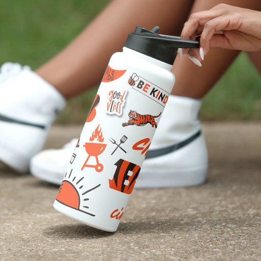 Cincinnati Bengals 34oz Native Quencher Bottle - Logo Brands - Flyclothing LLC