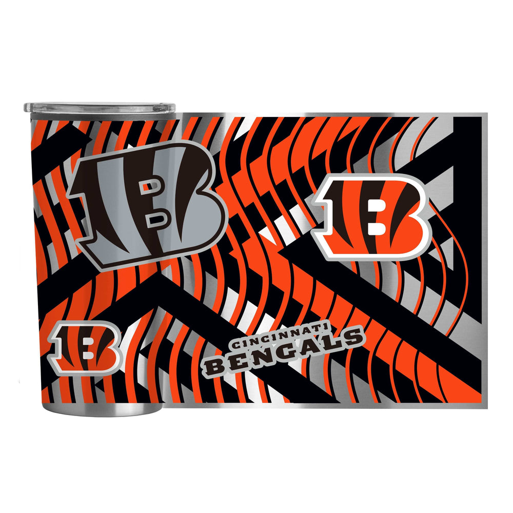 Cincinnati Bengals Flex 20oz Plastic Wall Stainless Tumbler - Logo Brands - Flyclothing LLC