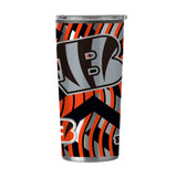 Cincinnati Bengals Flex 20oz Plastic Wall Stainless Tumbler - Logo Brands - Flyclothing LLC