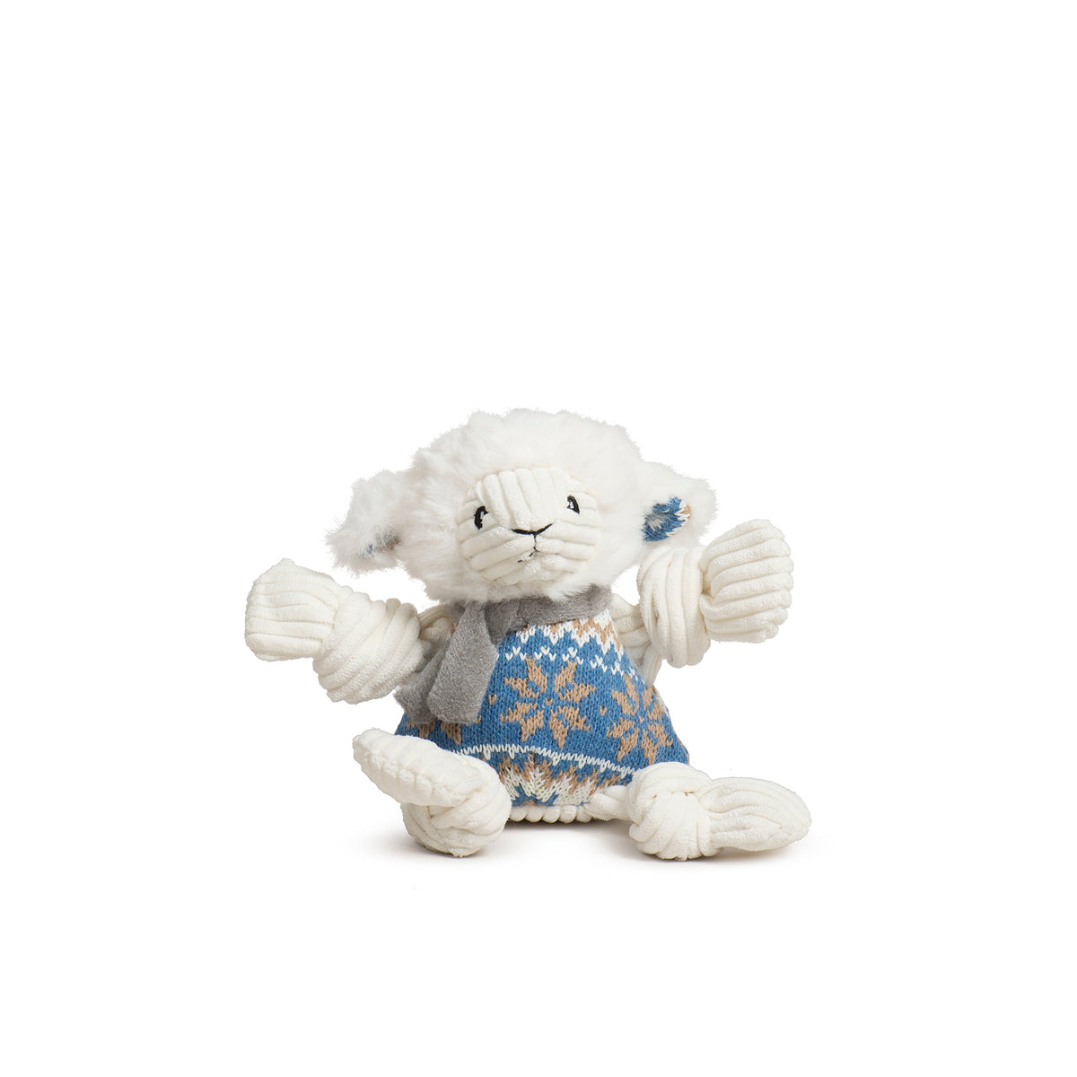 Leo Lamb Plush Dog Toy Knottie® - HuggleHounds - Flyclothing LLC