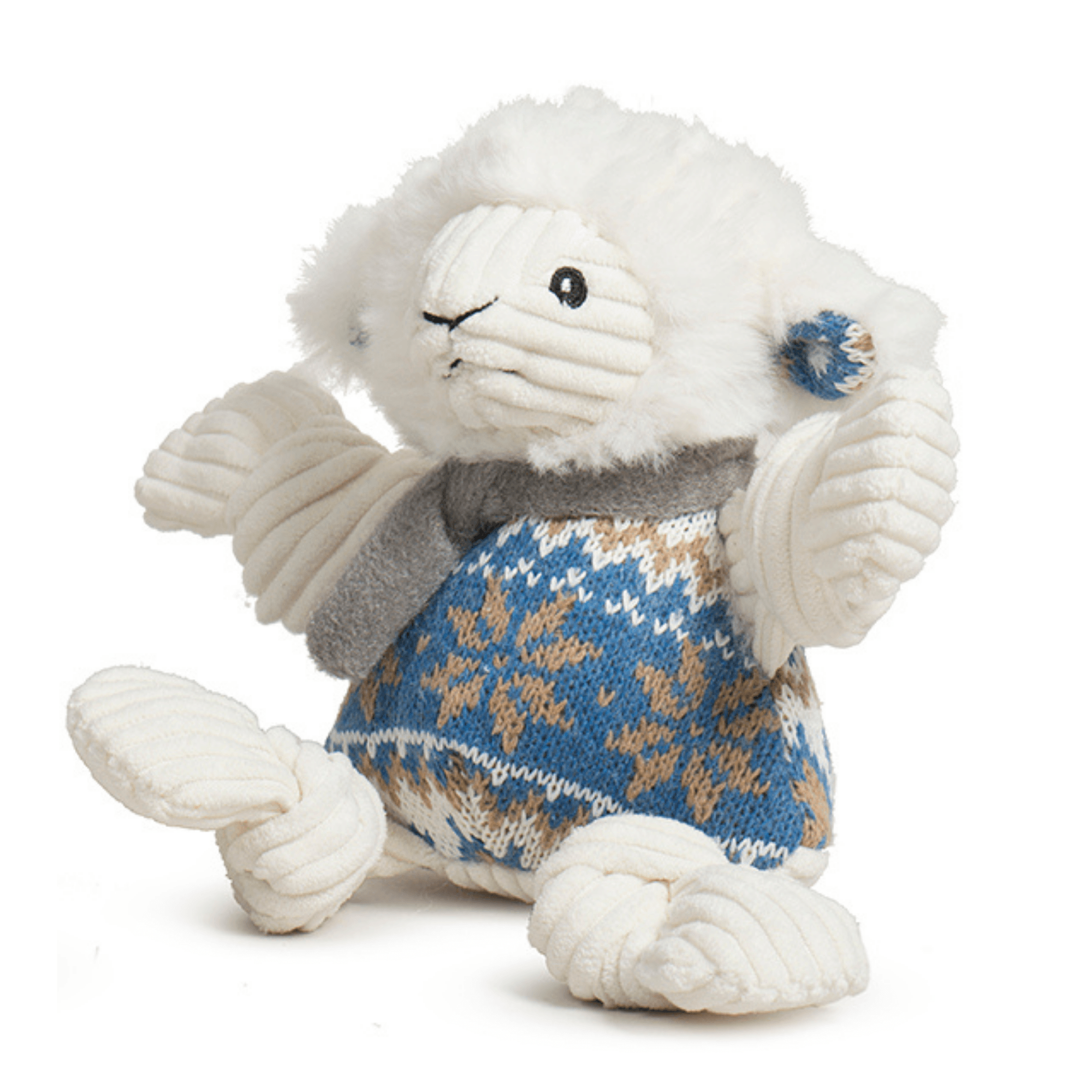 Leo Lamb Plush Dog Toy Knottie® - HuggleHounds - Flyclothing LLC
