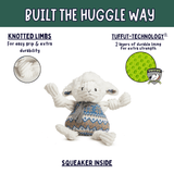 Leo Lamb Plush Dog Toy Knottie® - HuggleHounds - Flyclothing LLC