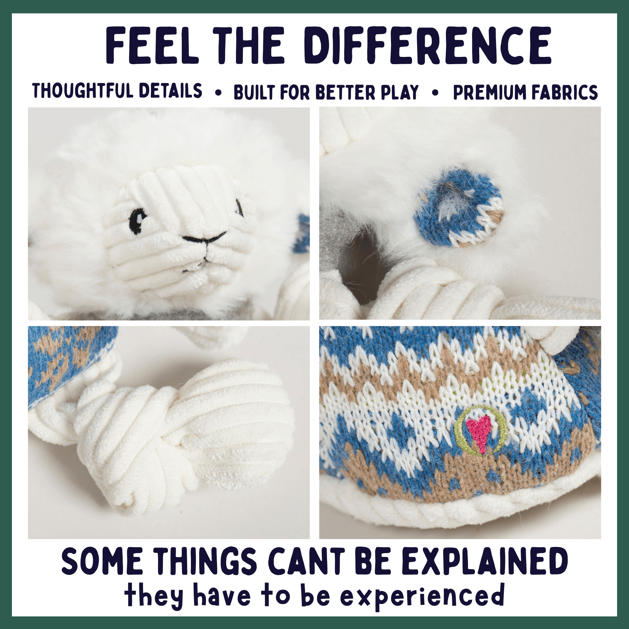 Leo Lamb Plush Dog Toy Knottie® - HuggleHounds - Flyclothing LLC