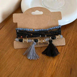 Tassel Rice Bead Bracelet - Trendsi - Flyclothing LLC