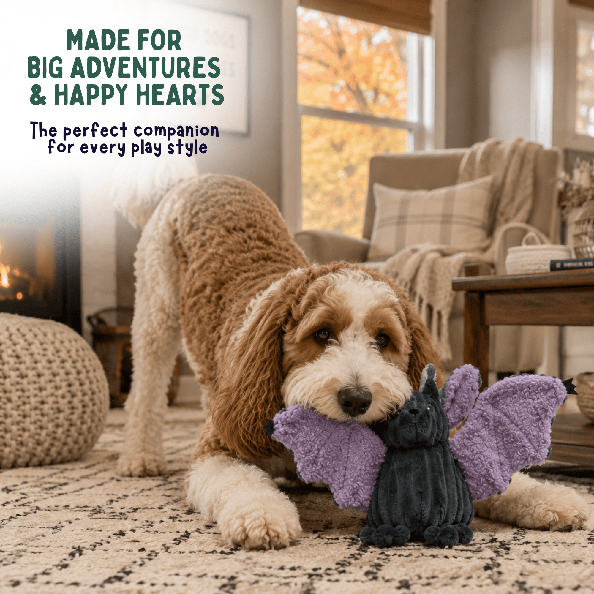 Baxter Bat Halloween Dog Toy - HuggleHounds - Flyclothing LLC