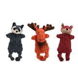 Woodland HuggleFlatties™ Assorted Durable Plush Dog Toys (3pk) - HuggleHounds - Flyclothing LLC