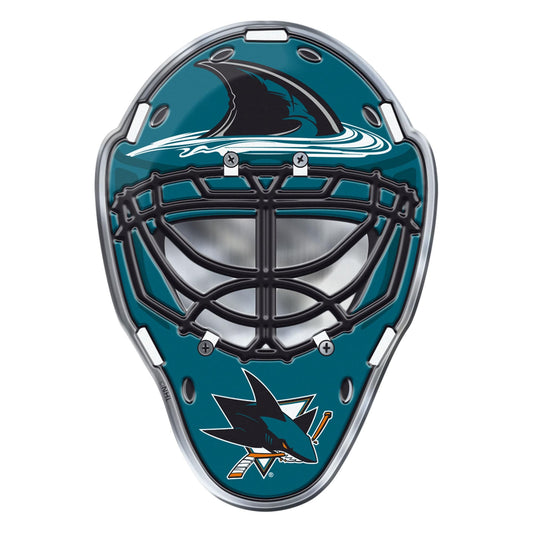 San Jose Sharks Heavy Duty Aluminium Helmet Emblem - San Jose Sharks