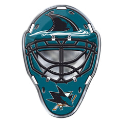 San Jose Sharks Heavy Duty Aluminium Helmet Emblem - San Jose Sharks