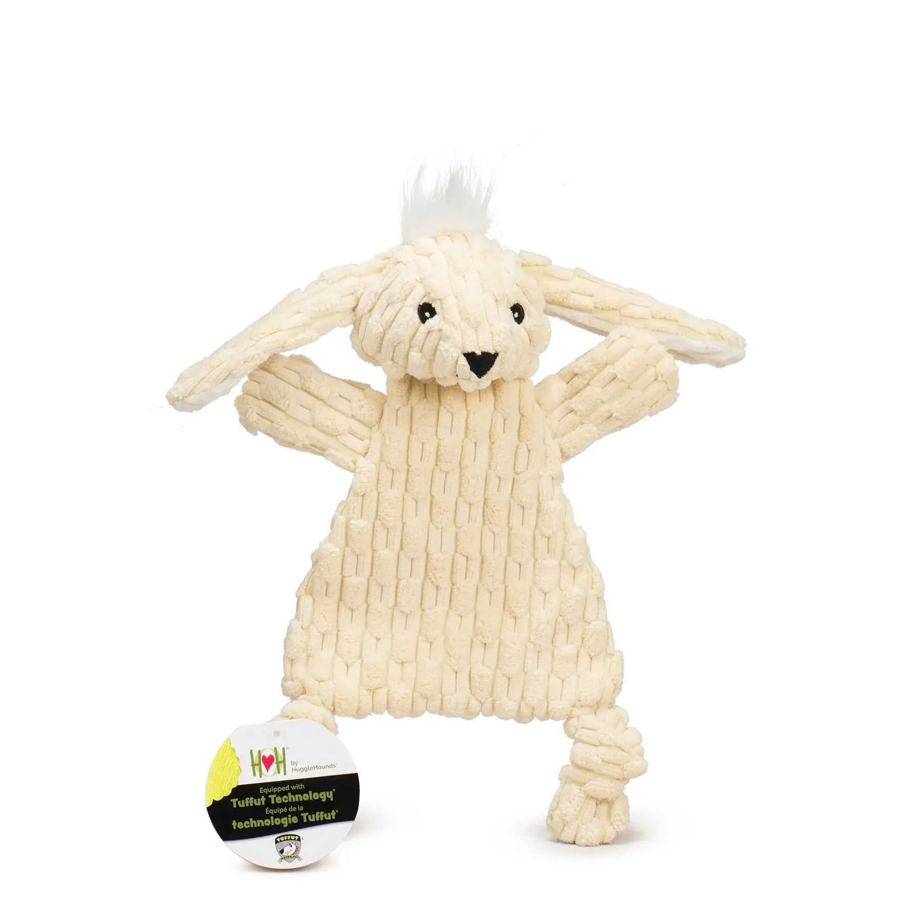 Bobbi Bunny HuggleFlatties™ Durable Plush Dog Toy - HuggleHounds - Flyclothing LLC