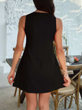 Devine Pleated Sleeveless Mini Dress - Trendsi - Flyclothing LLC