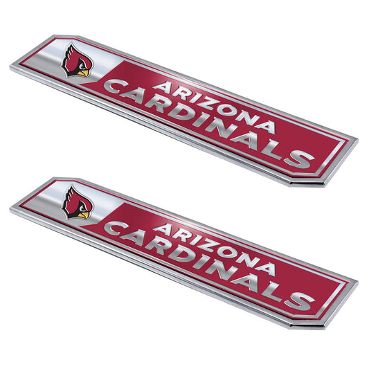 Arizona Cardinals 2 Piece Heavy Duty Aluminum Embossed Truck Emblem Set - Arizona Cardinals