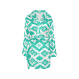 Baha Ranch Turquoise Aztec Women's Western Bath Robe