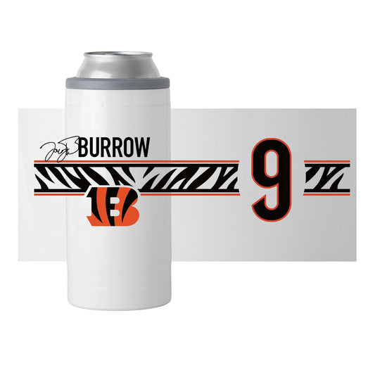 Cincinnati Bengals 12oz Joe Burrow Slim Can Coolie - Logo Brands - Flyclothing LLC