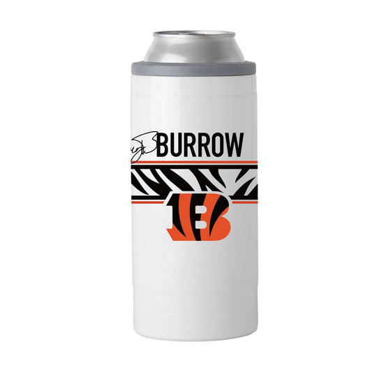 Cincinnati Bengals 12oz Joe Burrow Slim Can Coolie - Logo Brands - Flyclothing LLC