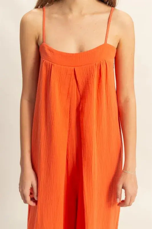 HYFVE Double Gauze Super Flowy Cami Jumpsuit - Trendsi - Flyclothing LLC