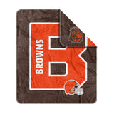 Cleveland Browns Dream Weave Throw 50x60 - Logo Brands - Flyclothing LLC