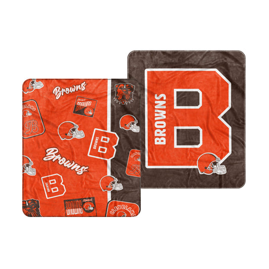 Cleveland Browns Dream Weave Throw 50x60 - Logo Brands - Flyclothing LLC