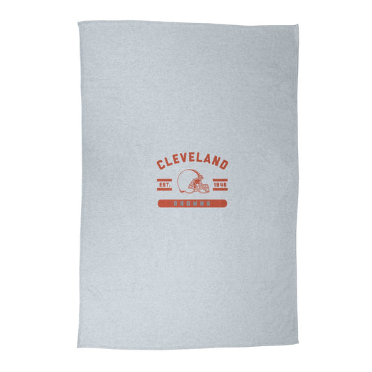Cleveland Browns Athletic Gray Sublimated Sweatshirt Blanket - Logo Brands - Flyclothing LLC