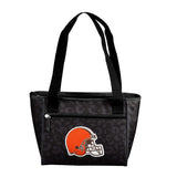 Cleveland Browns Leopard Print 16 Can Cooler Tote - Logo Brands - Flyclothing LLC