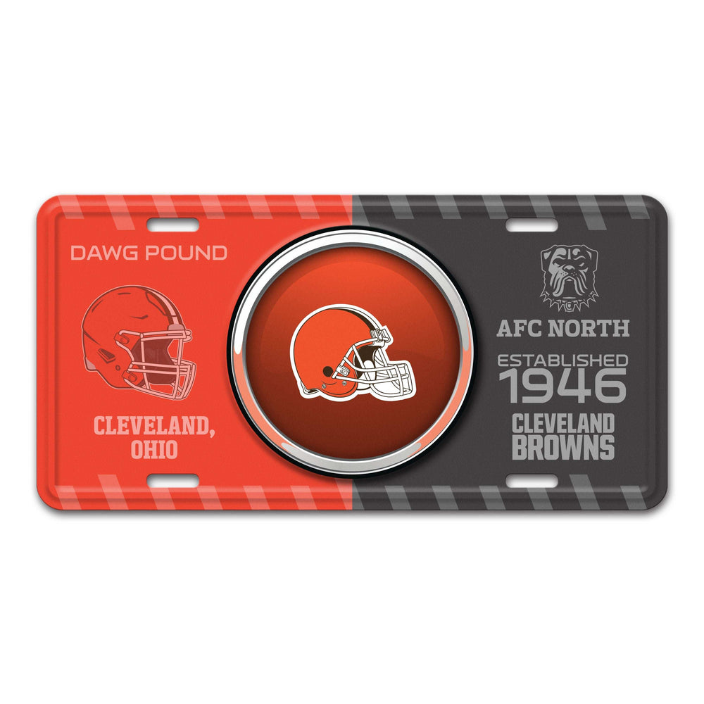 NFL - Cleveland Browns Embossed Metal License Plate - Logo Brands - Flyclothing LLC