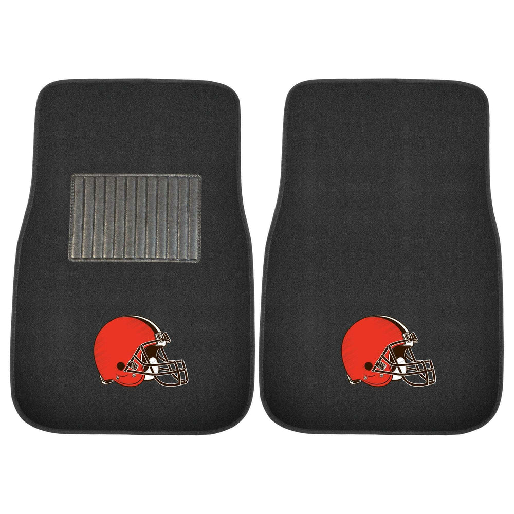 NFL - Cleveland Browns 2-pc Embroidered Car Mat Set - Logo Brands - Flyclothing LLC