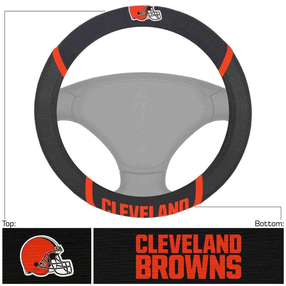 NFL - Cleveland Browns Steering Wheel Cover - Logo Brands - Flyclothing LLC