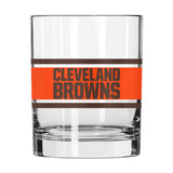 Cleveland Browns 14oz Stripe Rocks Glass - Logo Brands - Flyclothing LLC