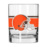 Cleveland Browns 14oz Stripe Rocks Glass - Logo Brands - Flyclothing LLC