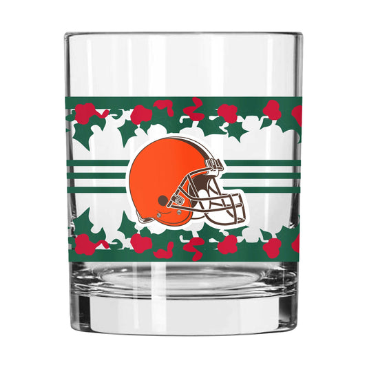 Cleveland Browns 14oz Holiday Rocks Glass - Logo Brands - Flyclothing LLC