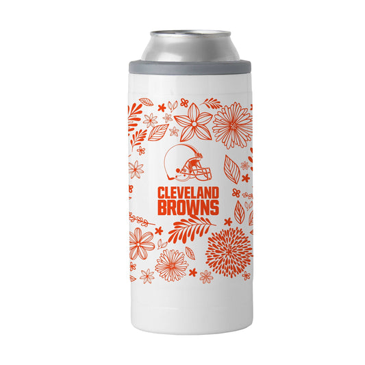 Cleveland Browns 12oz Botanical Slim Can Coolie - Logo Brands - Flyclothing LLC