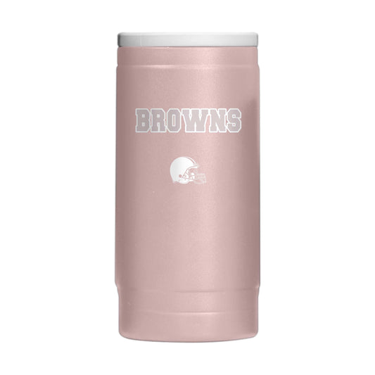 Cleveland Browns Stencil Powder Coat Slim Can Coolie - Logo Brands - Flyclothing LLC