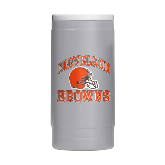Cleveland Browns 12oz Athletic Powdercoat SlimCan Coolie - Logo Brands - Flyclothing LLC