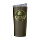 Cleveland Browns 20oz Badge Powder Coat Tumbler - Logo Brands - Flyclothing LLC