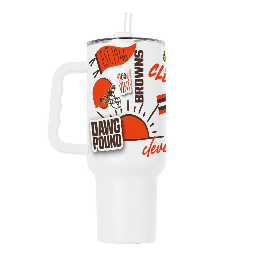 Cleveland Browns 40oz Native Powder Coat Tumbler - Logo Brands - Flyclothing LLC