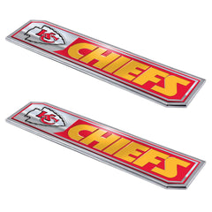 Kansas City Chiefs 2 Piece Heavy Duty Aluminum Embossed Truck Emblem Set - Kansas City Chiefs