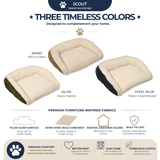 Scout Perfect Bolster Dog Bed - HuggleHounds - Flyclothing LLC