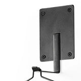 24" Black Distressed Geometric Metal Solid Wood And Glass Wall Sconce Candle Holder