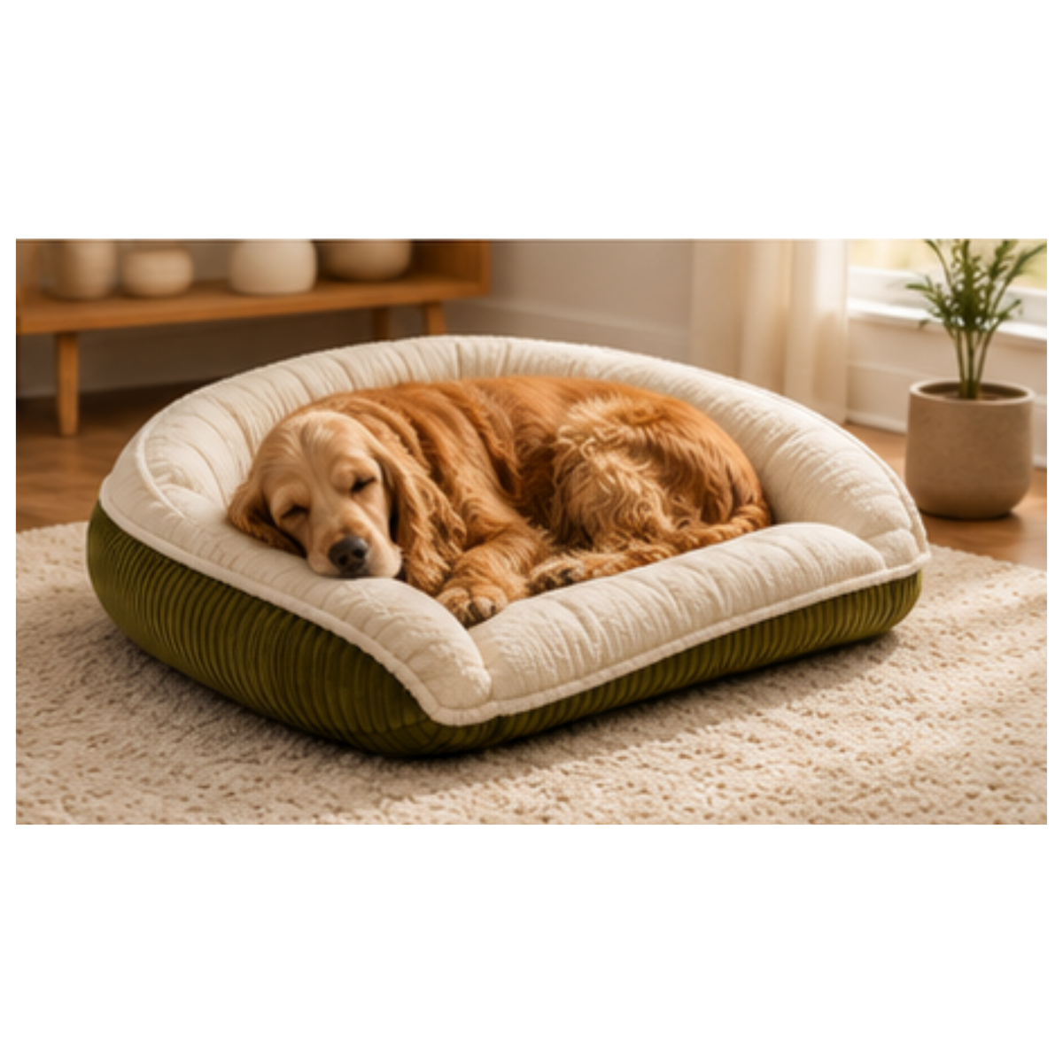 Scout Perfect Bolster Dog Bed - HuggleHounds - Flyclothing LLC
