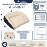 Scout Perfect Bolster Dog Bed - HuggleHounds - Flyclothing LLC