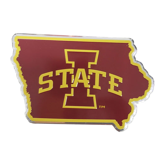 Iowa State Cyclones Team State Aluminum Embossed Emblem - Iowa State