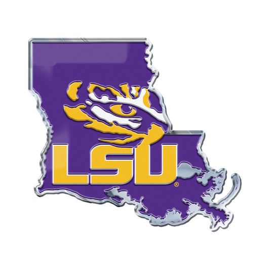 LSU Tigers Team State Aluminum Embossed Emblem - LSU